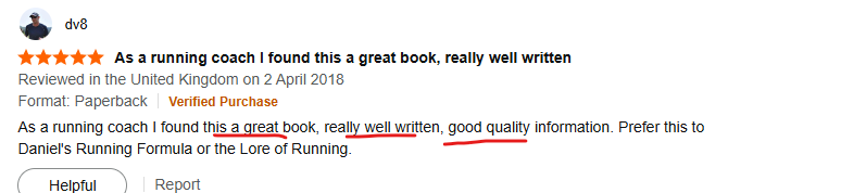 نظر کاربران آمازون درباره کتاب علم دویدن