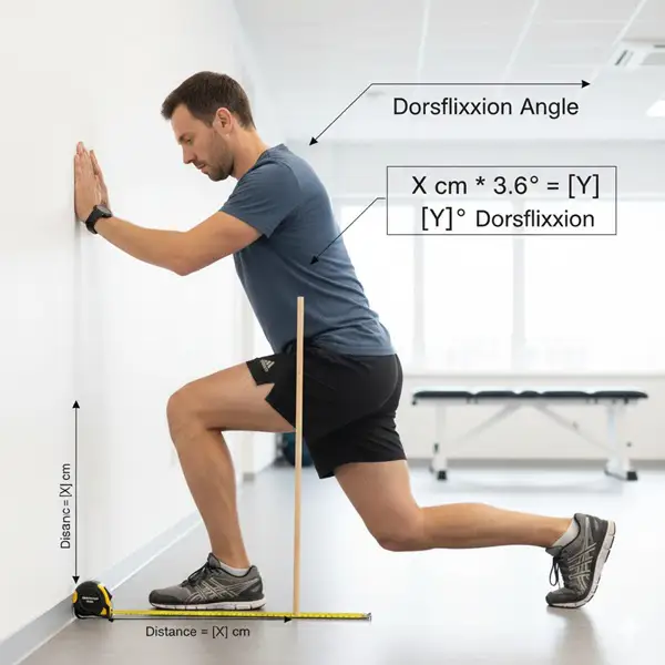دونده در حال انجام آزمایش اندازه‌گیری موبیلیتی مچ پا