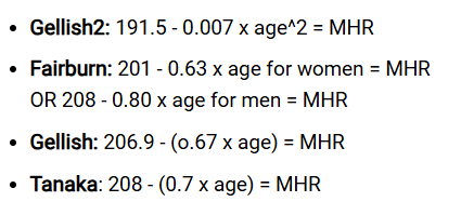 فرمولهای محاسبه حداکثر ضربان قلب برای تمرینات دویدن